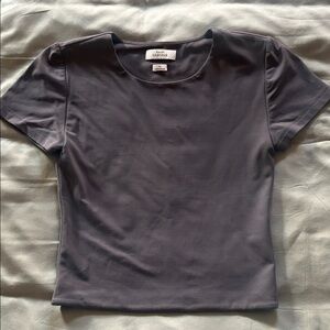 Babaton Short-Sleeve Contour Tee in Gray